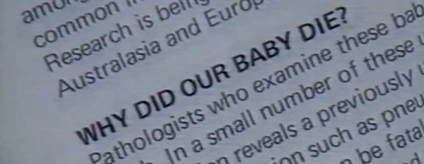 I'm Sorry Your Baby is Dead But I Can't Tell You Why